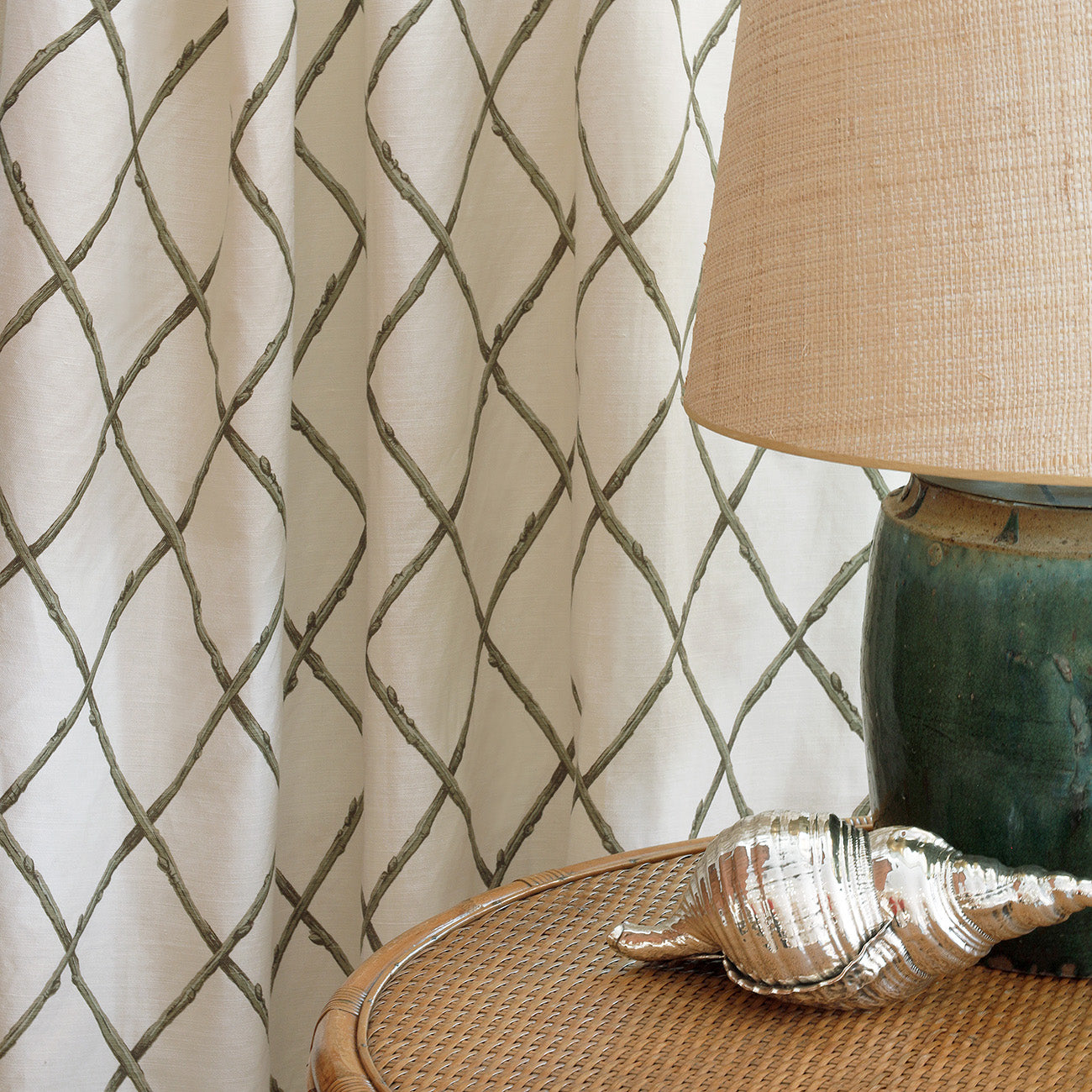 Bare Twig Trellis - Green