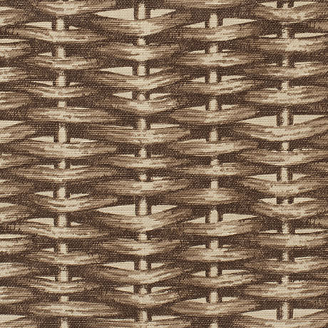 Basket Weave - Brown on Ecru