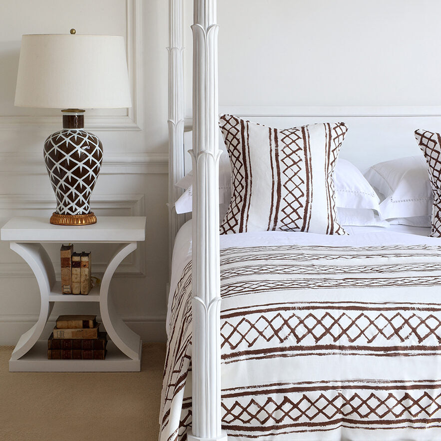 Milos Stripe on Nivelles Oyster - Brown