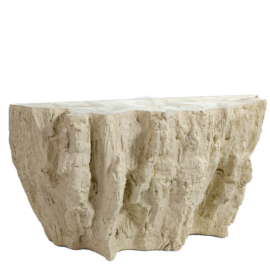 Camilla Fossilized Clam Console Table