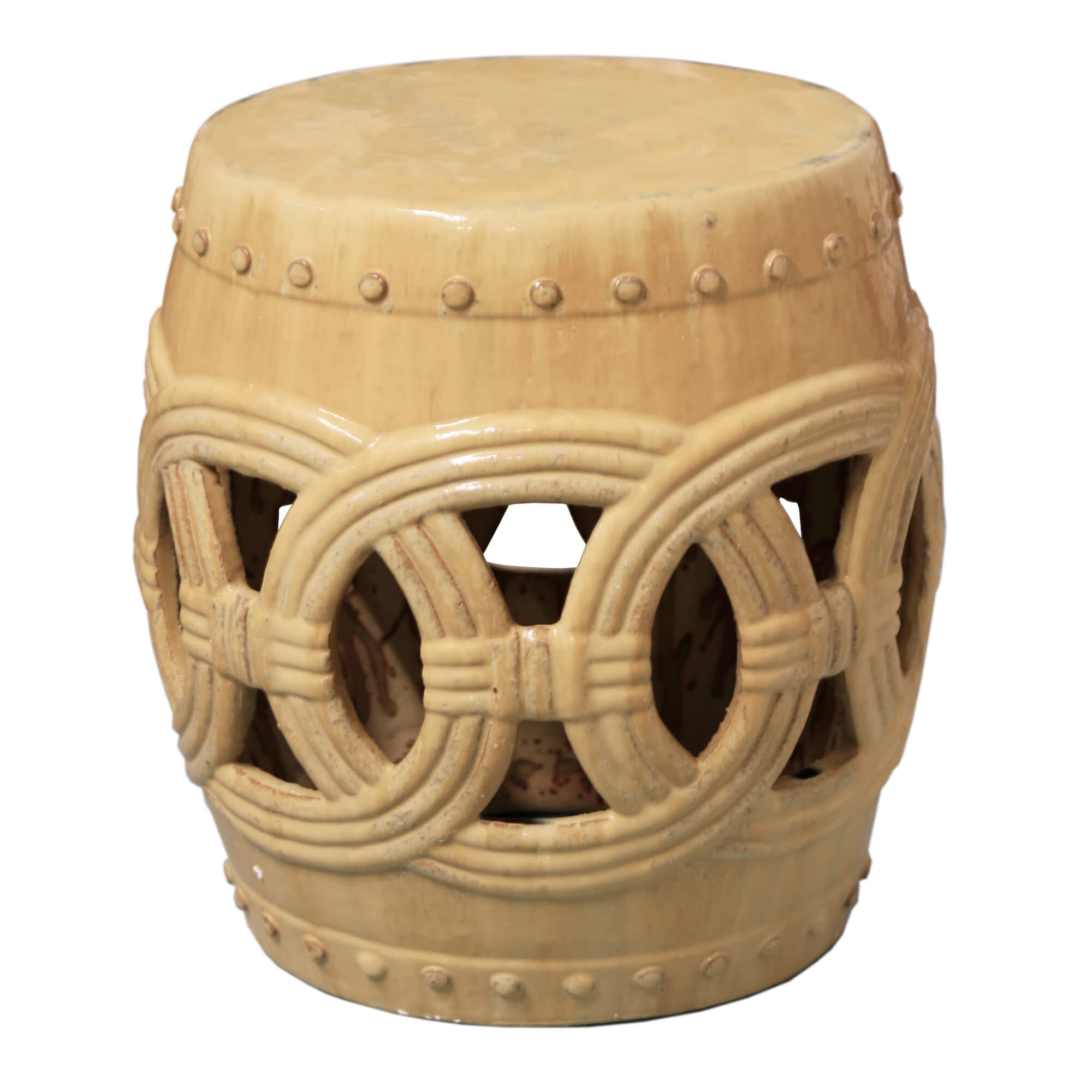 Circle Garden Stool &#8211; Latte WS