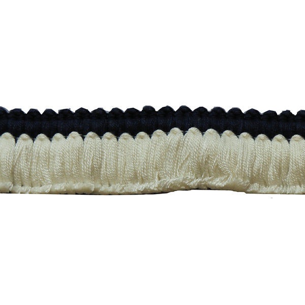 Cut Ruche in Navy and White