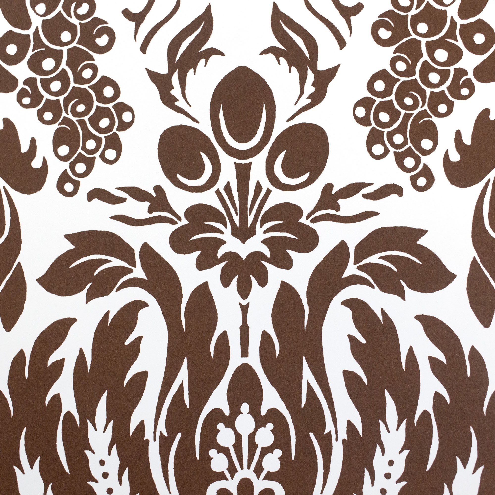 Damask Wallpaper - Brown