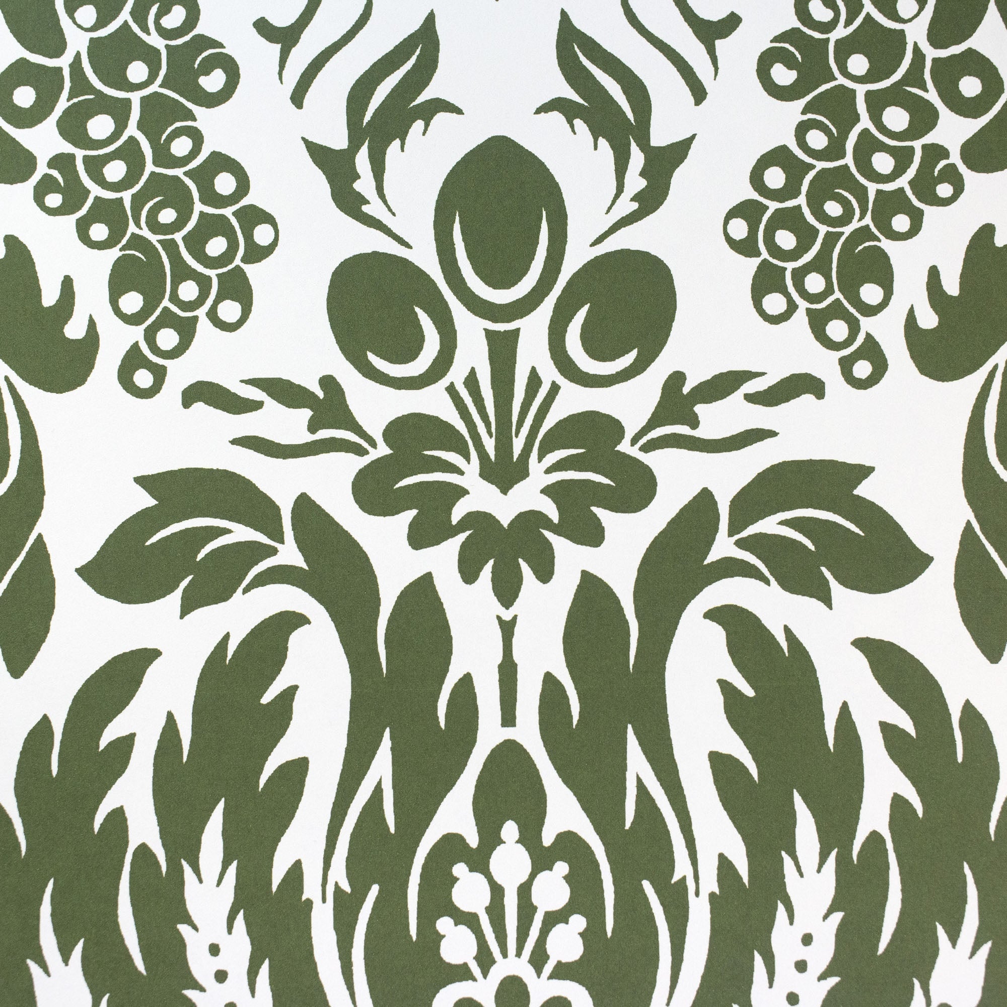 Damask Wallpaper - Dark Green