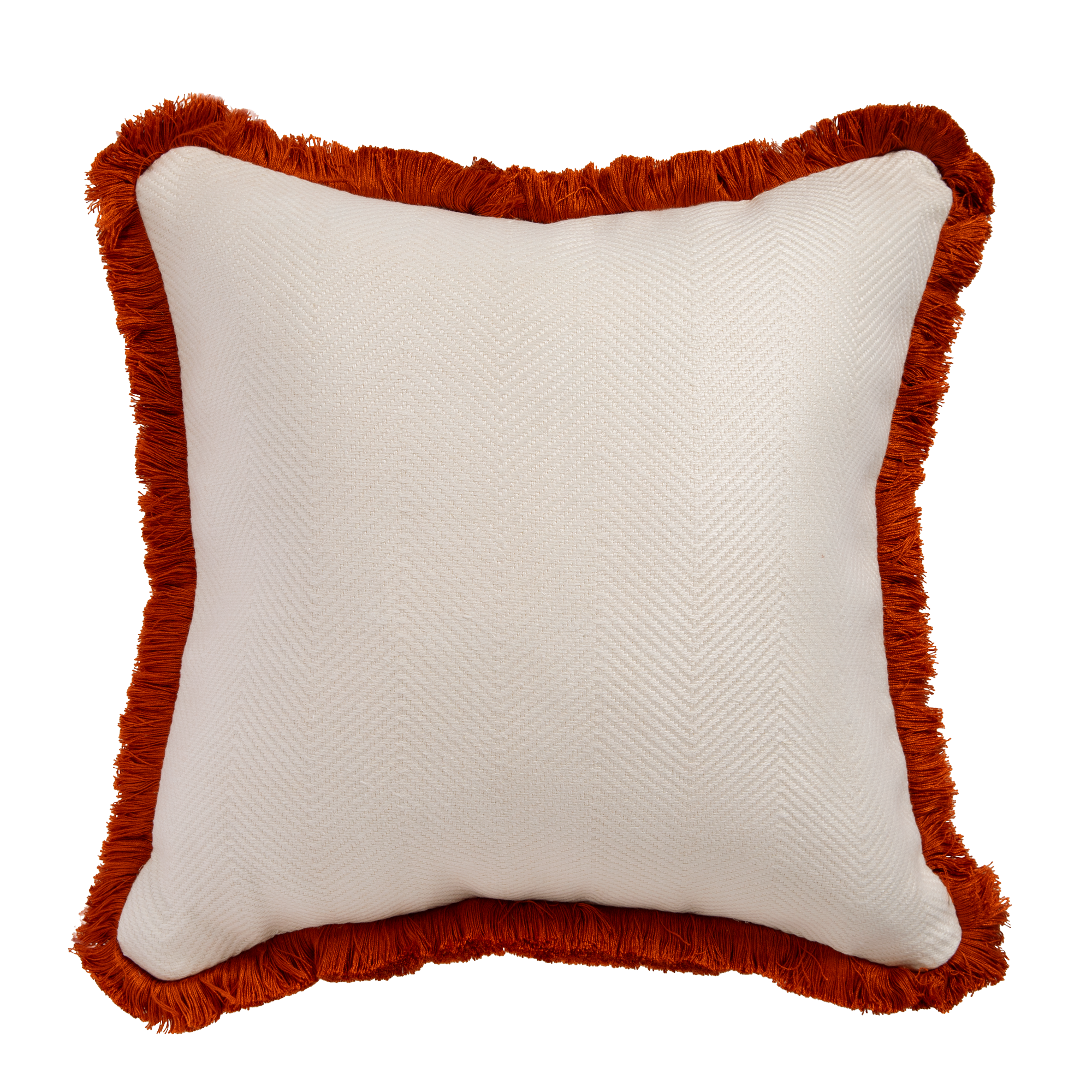 Dorset Cushion - White/Orange
