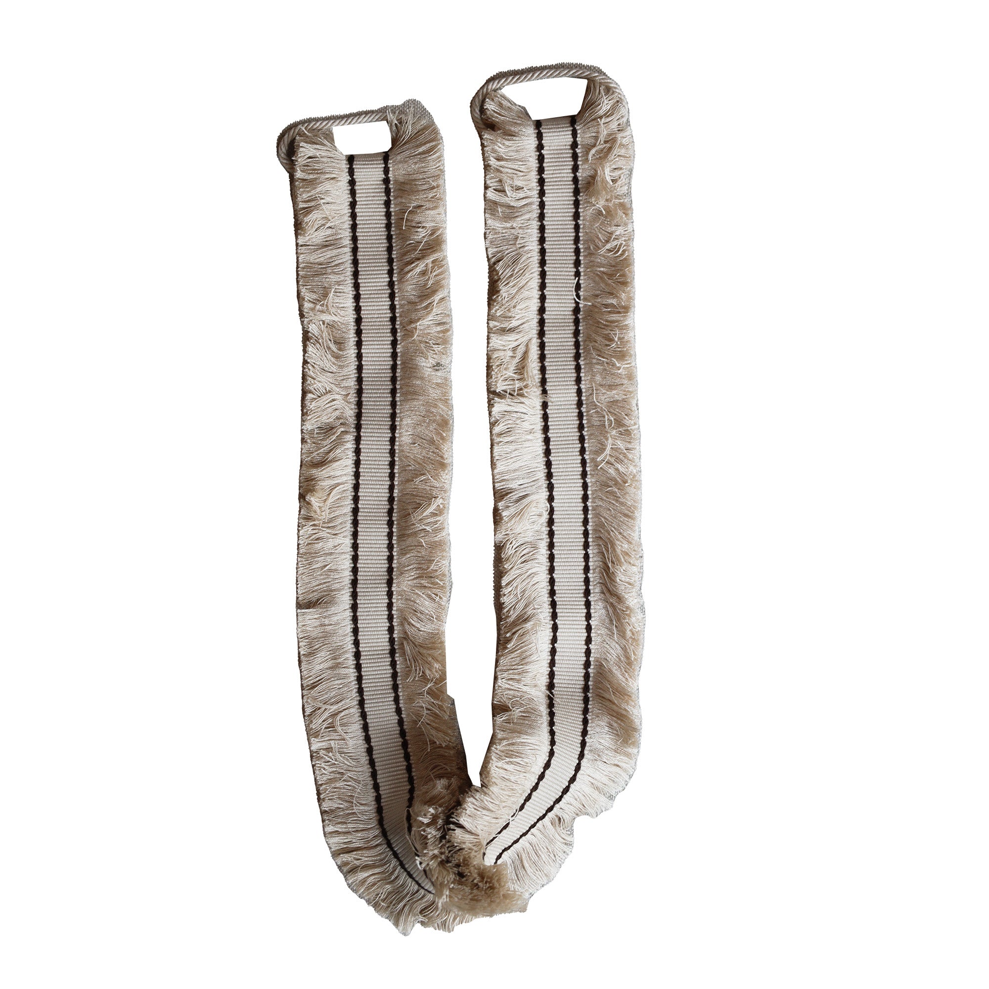 Double Cut Ruche Tieback - Flax & Bronze