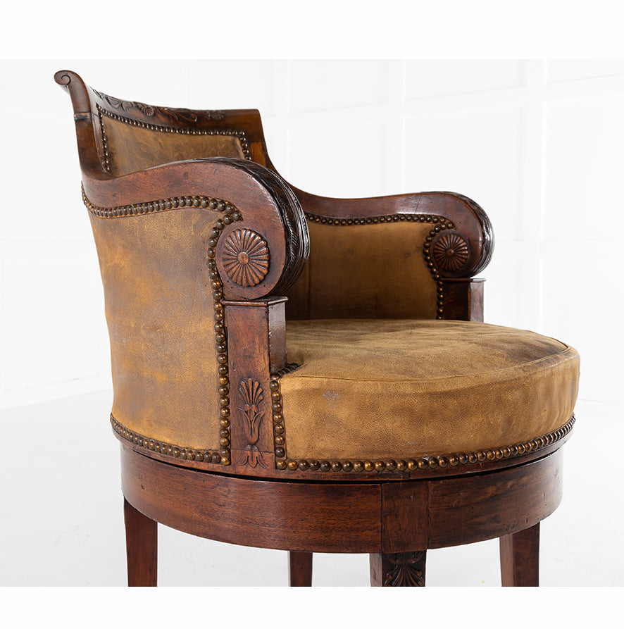 Early 19th C French Swivel Chair 3 LR