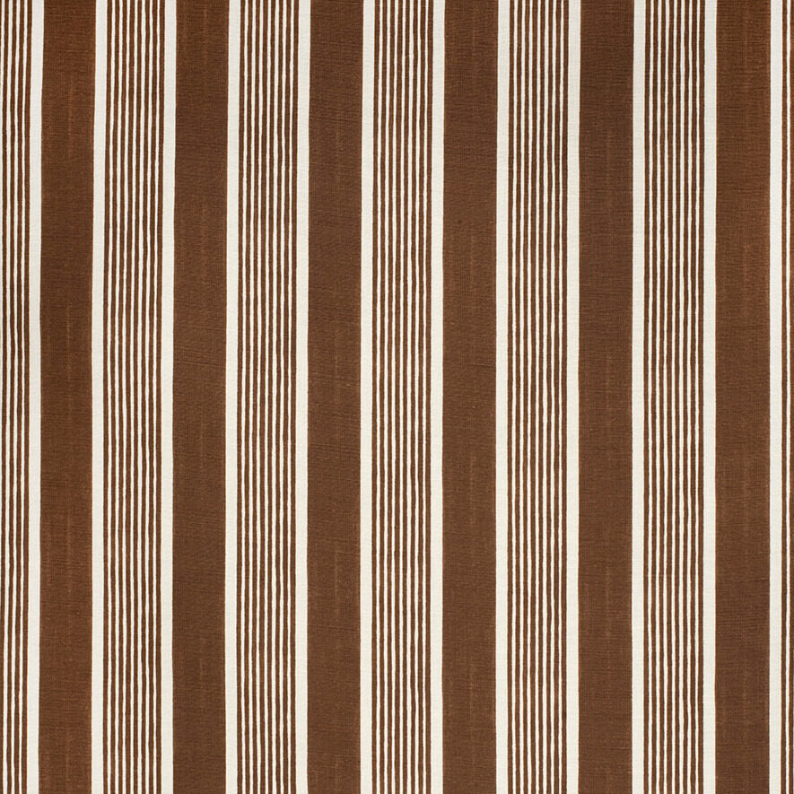 Elba Stripe &#8211; Brown on White