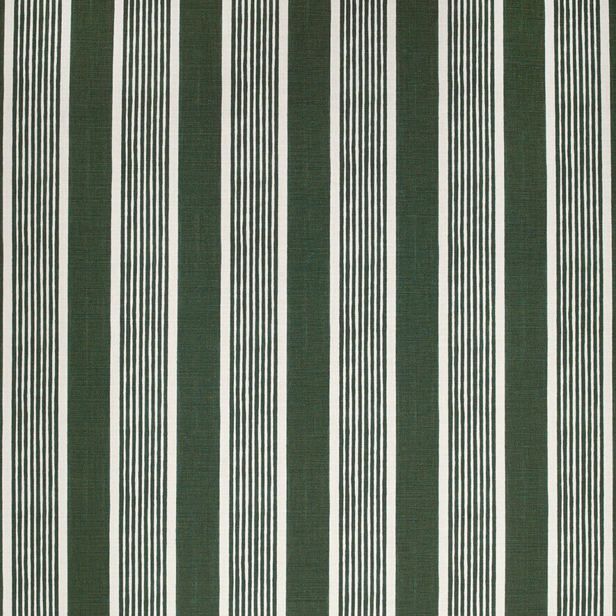 Elba Stripe &#8211; Dark Green on White