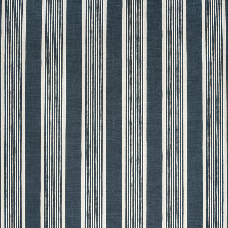 Elba Stripe &#8211; Navy on White