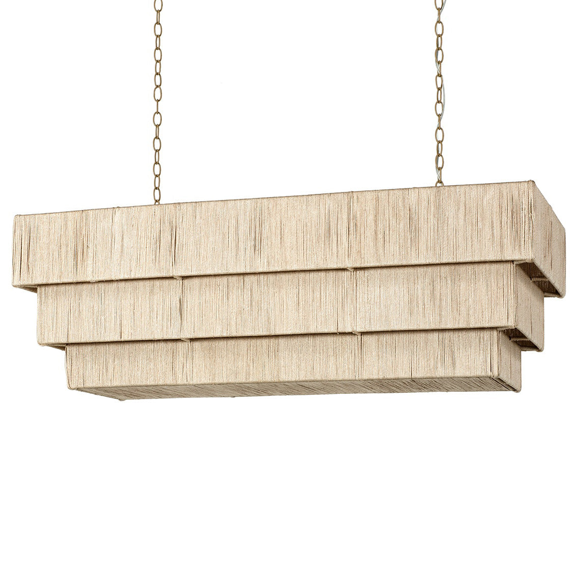 Everly Rectangular Chandelier - Natural