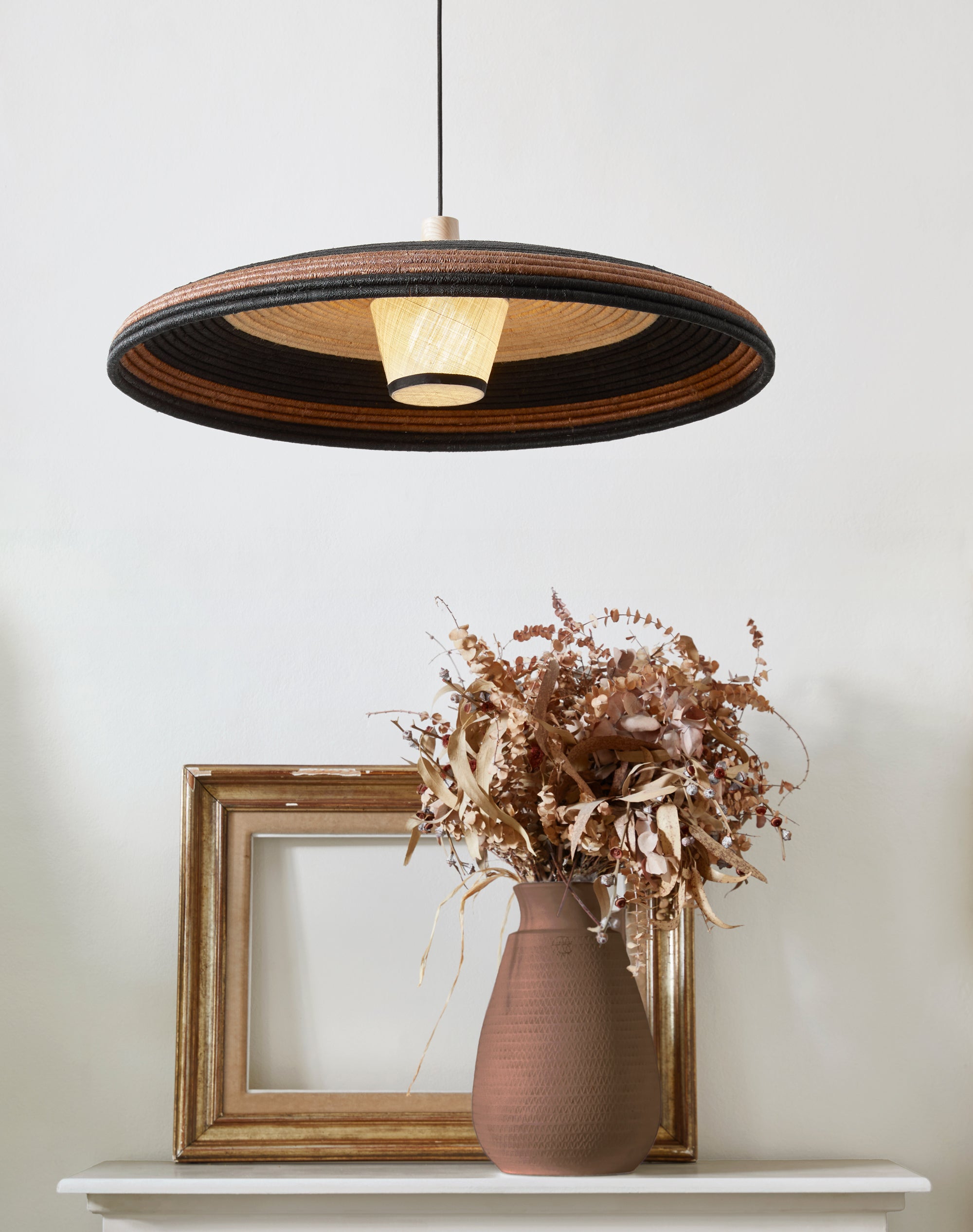 Grass Pendant Large - Brown