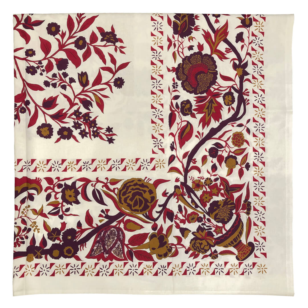 Fuschia-Caramel on Ivory Tablecloth_WS