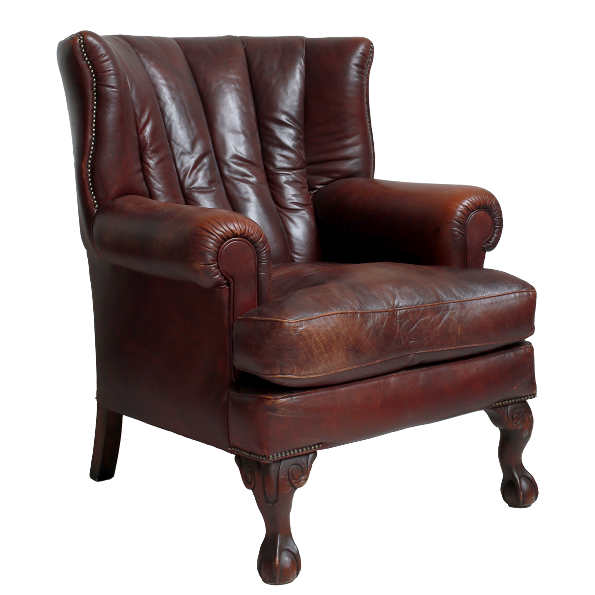 Georgian Leather Wing Armchair