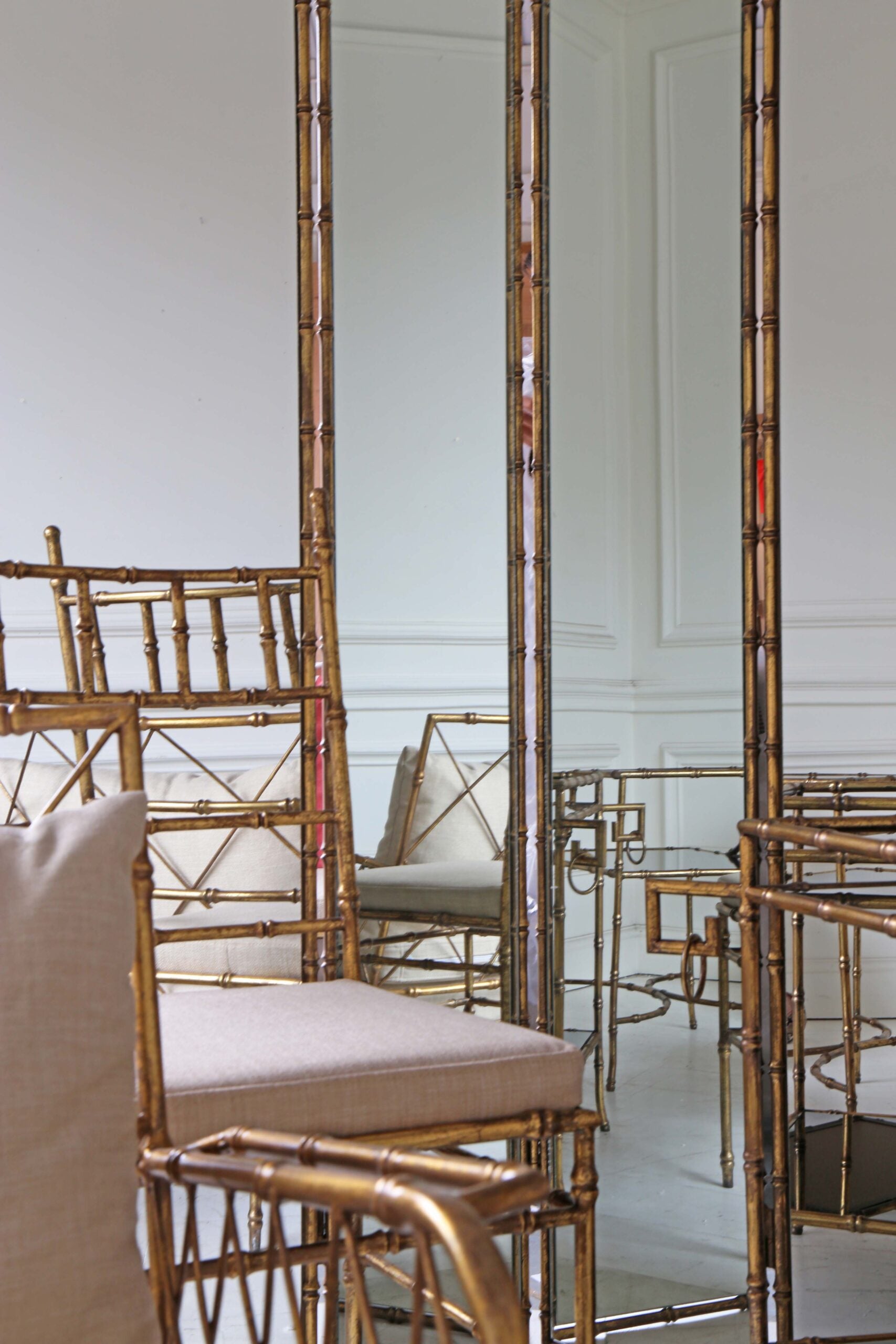 Gilt Bamboo Screen