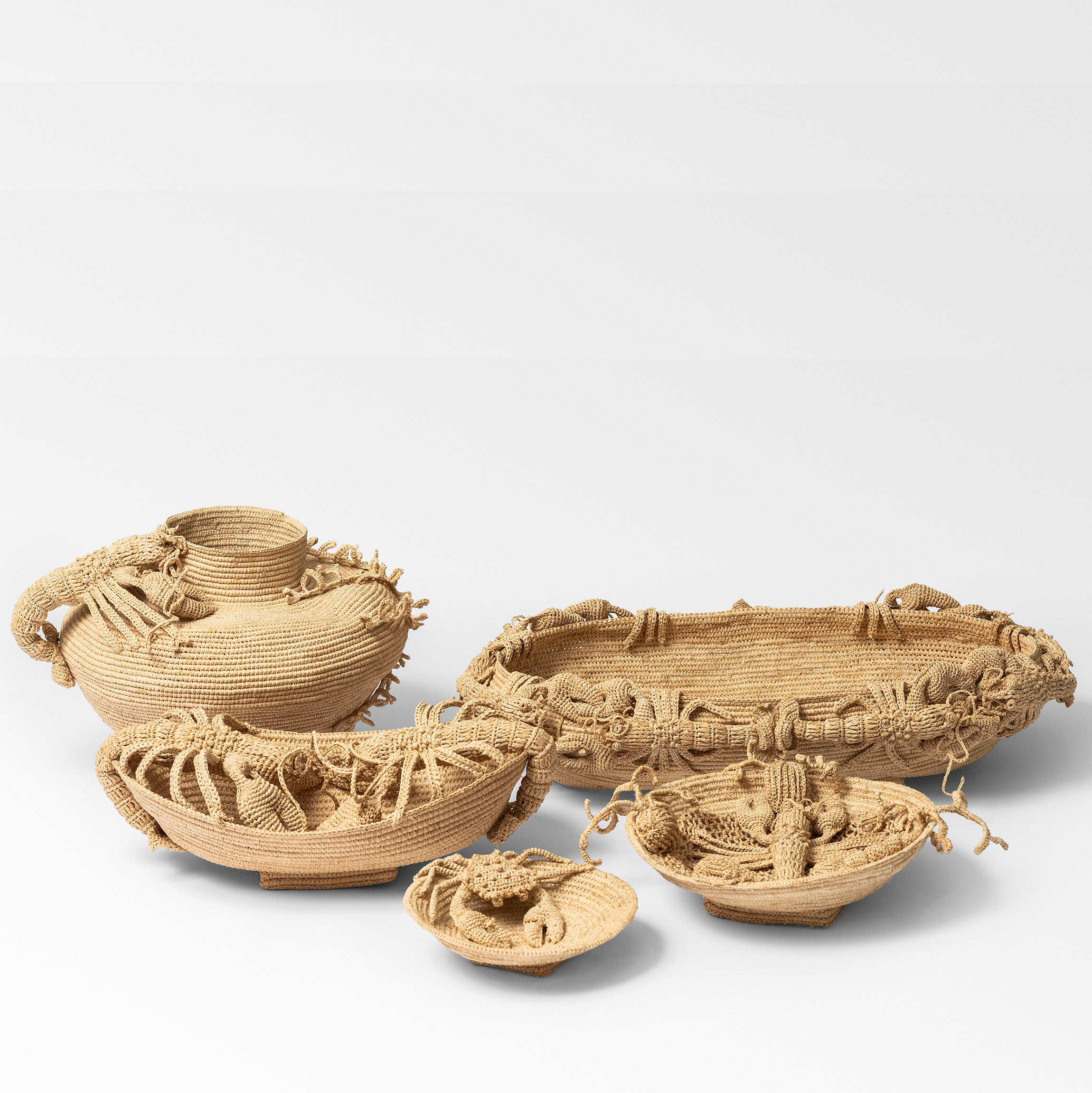 Lobster Raffia Basket