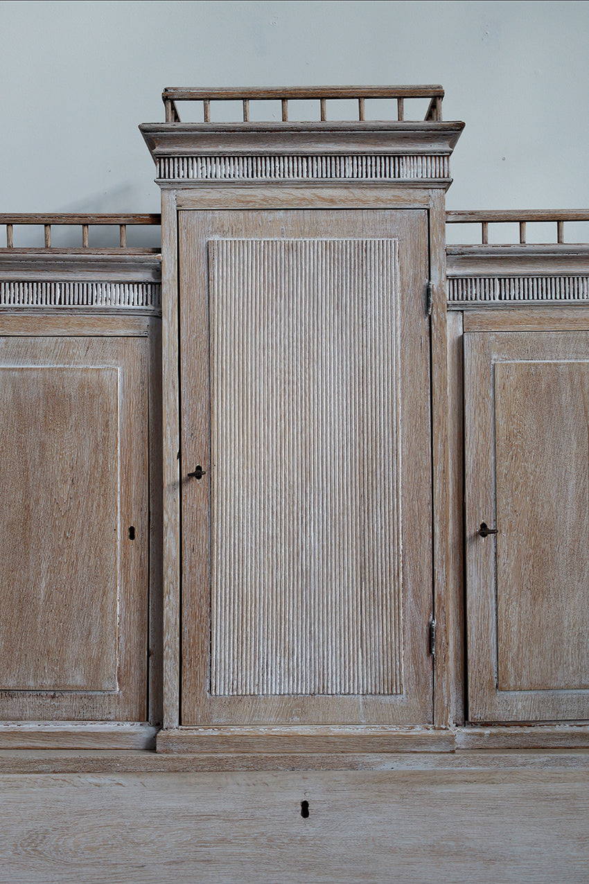 Gustavian Bleached Oak Secretaire