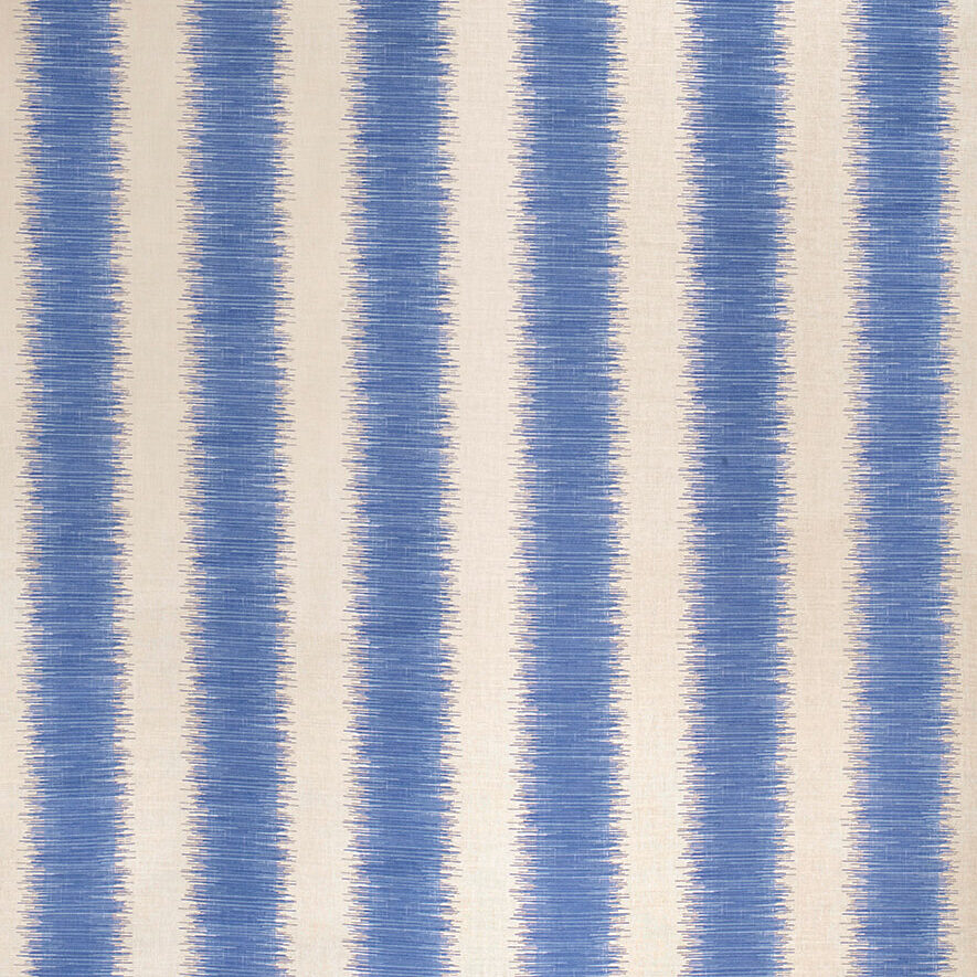 Hampton Stripe &#8211; Blue on Ecru