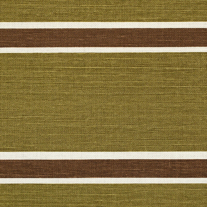 Horizon Stripe - Brown on Dark Olive