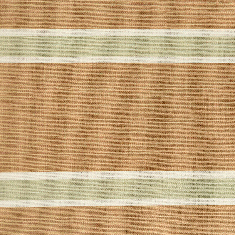 Horizon Stripe - Celadon on Faded Brown