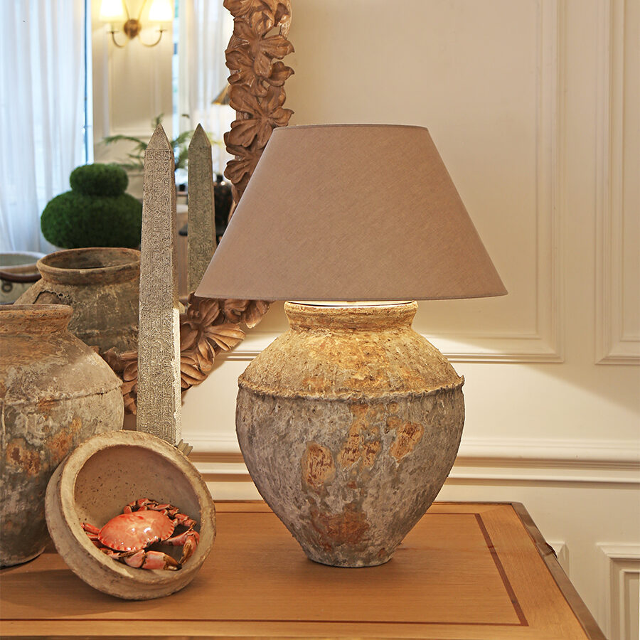 Archaic Water Jar Table Lamp
