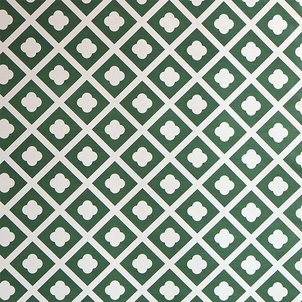 Jardin - Dark Green on Ecru