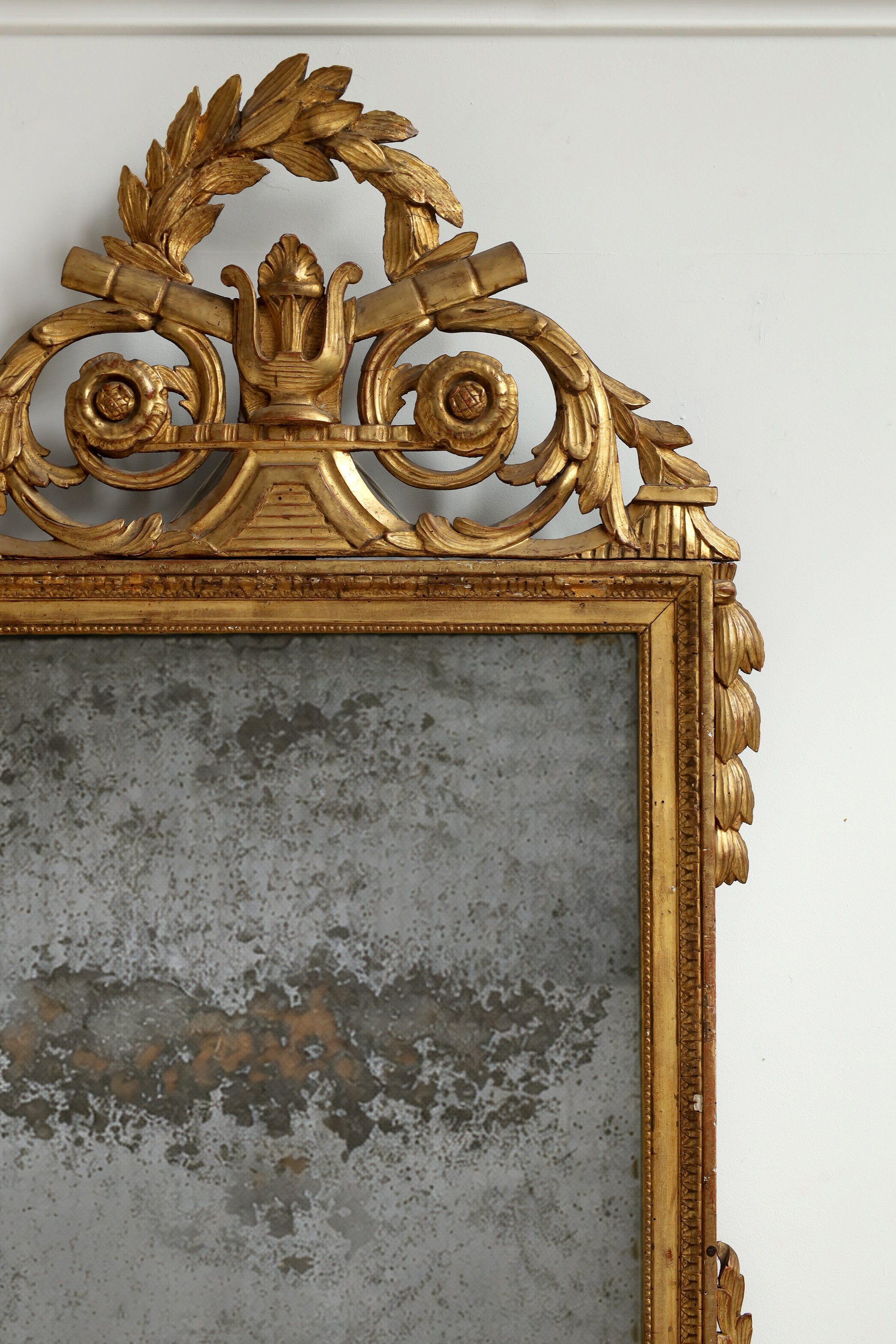 Louis XVI Giltwood Mirror