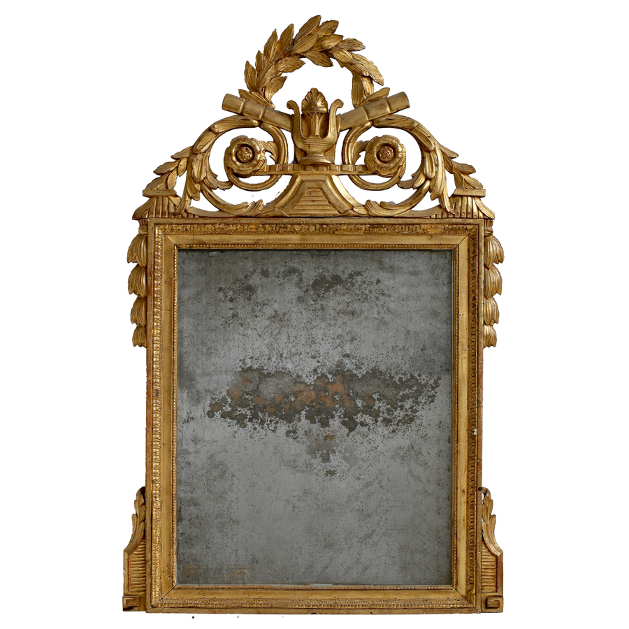 Louis XVI Giltwood Mirror