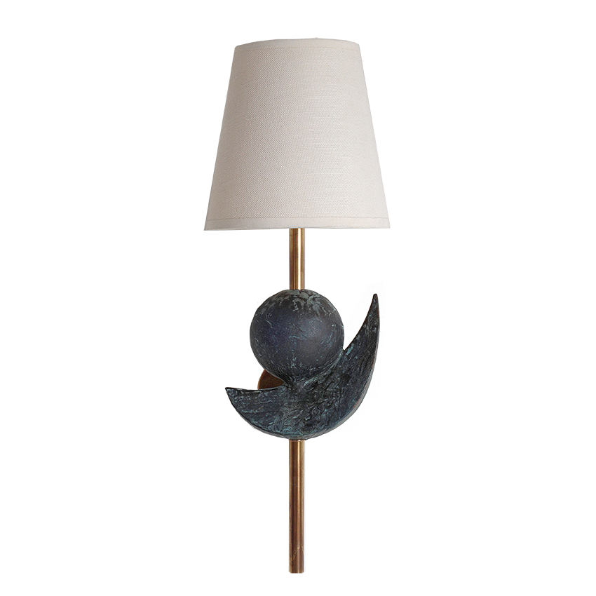 Luna Wall Light - Brass/Bronze Verdigris