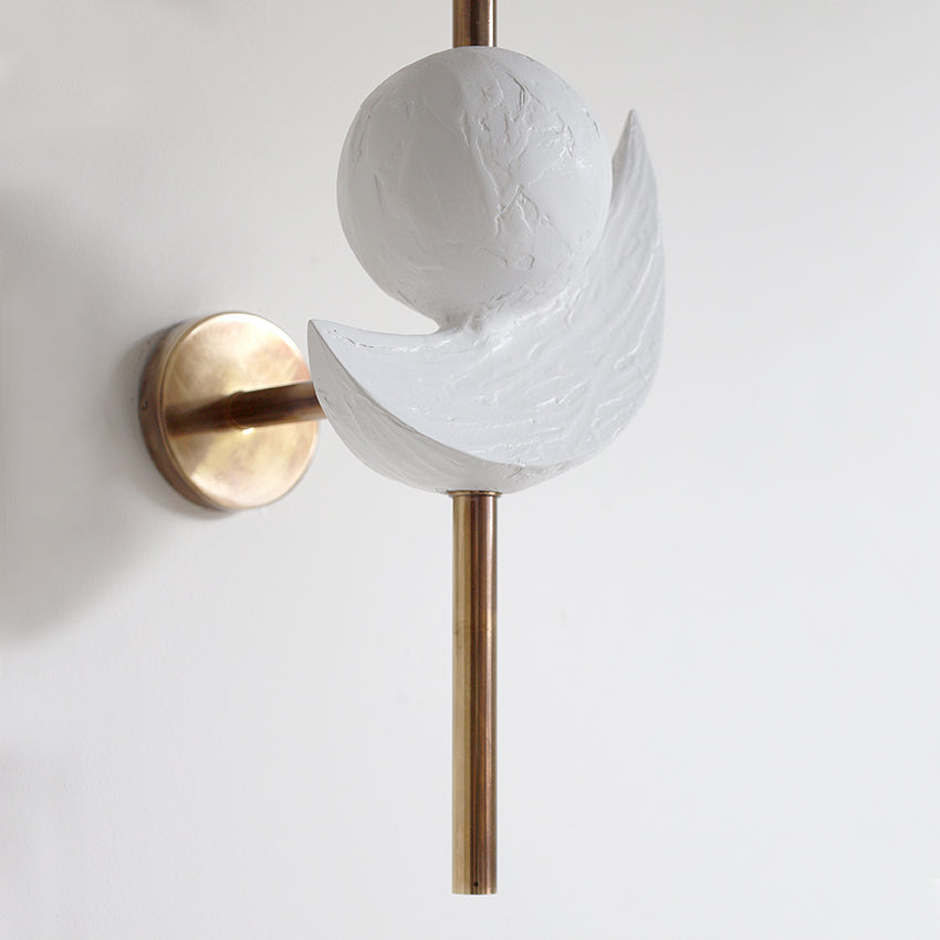 Luna Wall Light - Brass/White