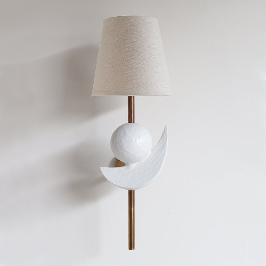 Luna Wall Light - Brass/White
