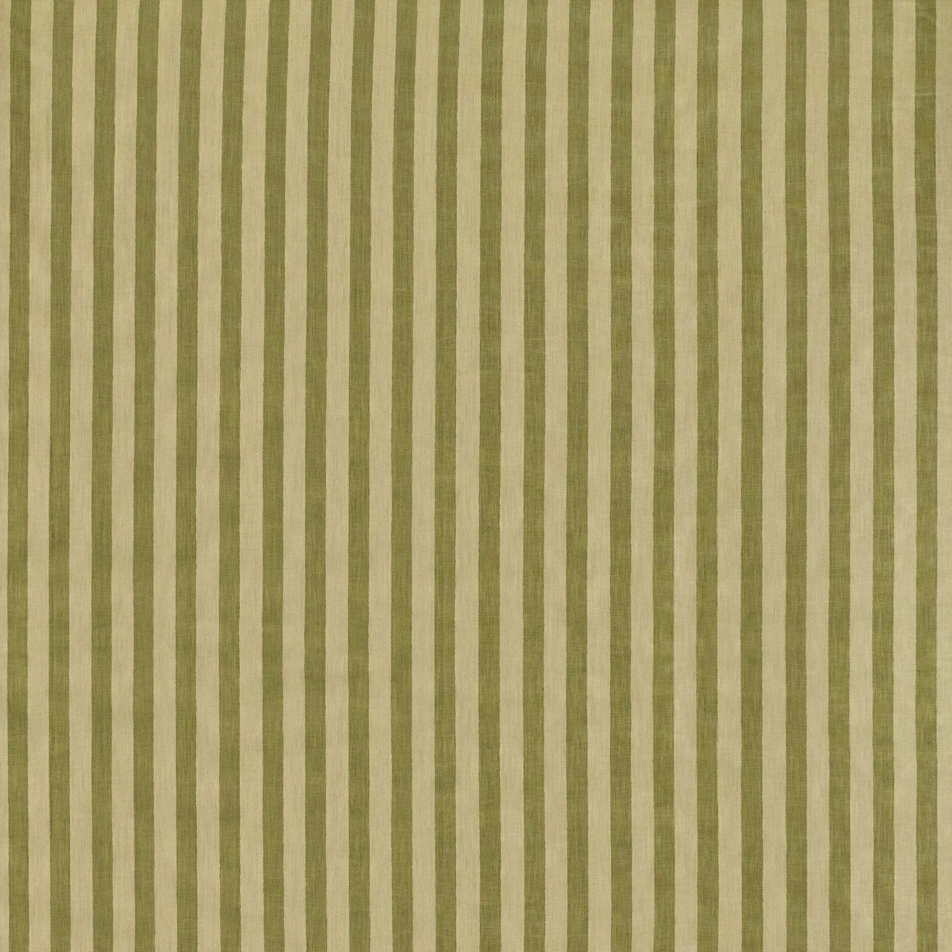 Melba Stripe - Sage on Natural Glazed Linen
