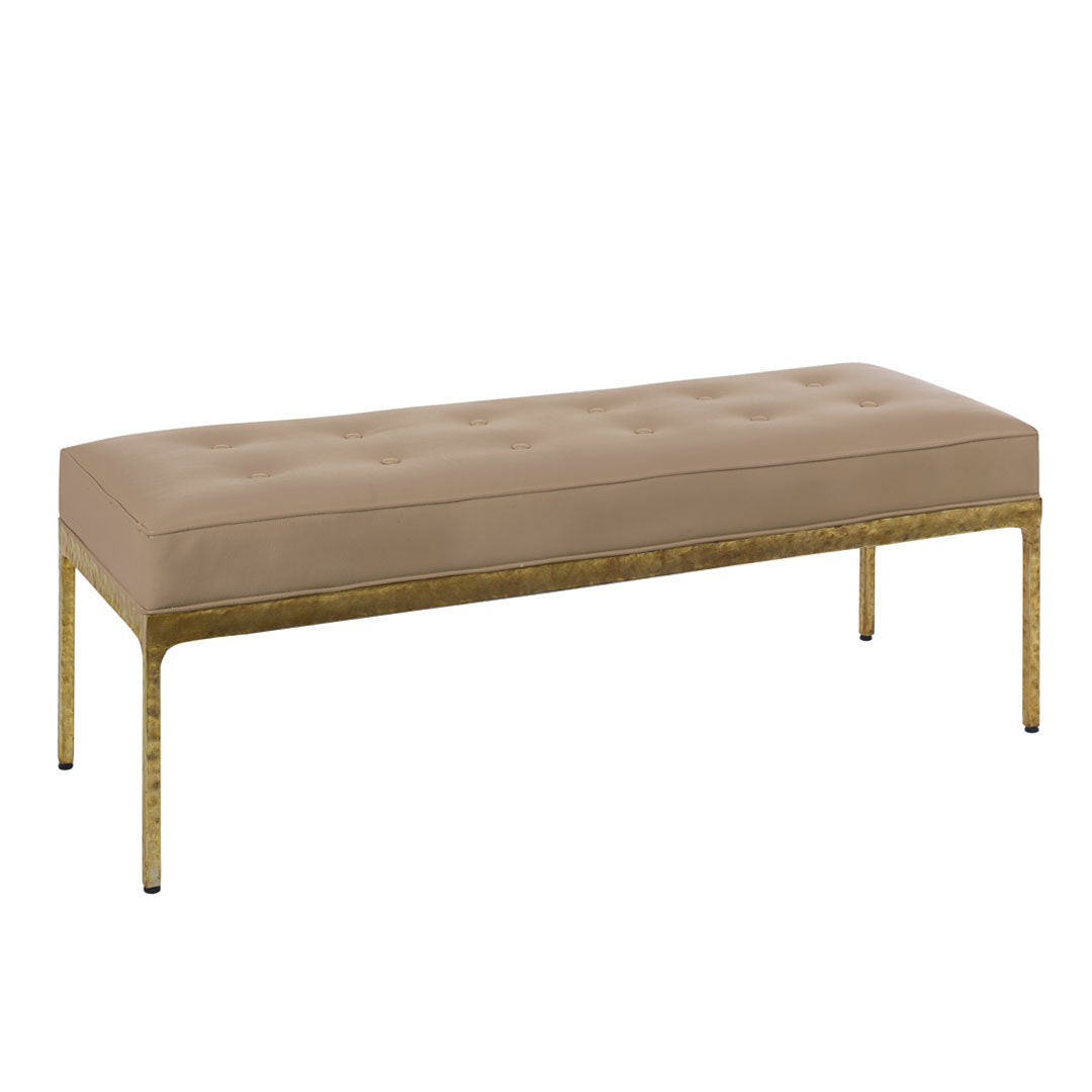 Metropolis Bench in Gold Leaf