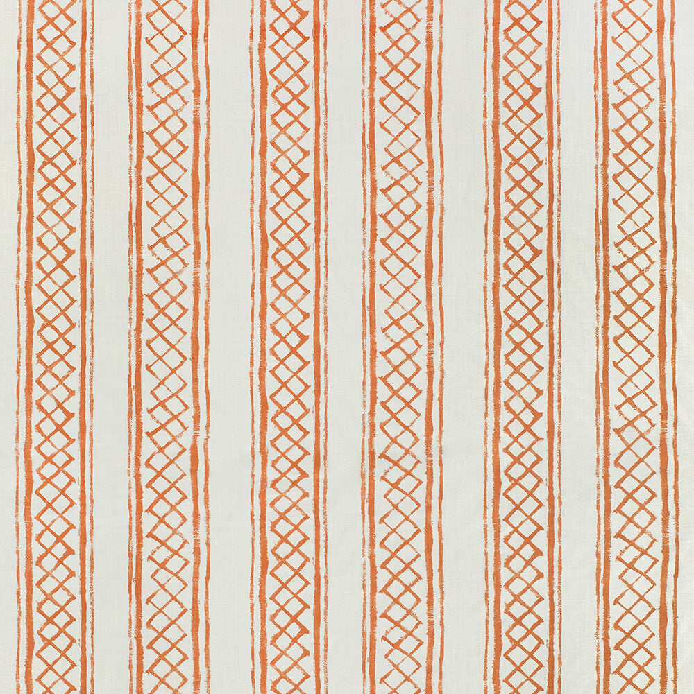 Milos Stripe on Nivelles Oyster - Terracotta