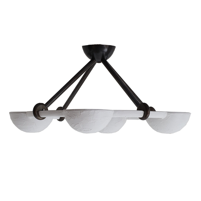 Elena Flush Mount – Bronze & White Plaster