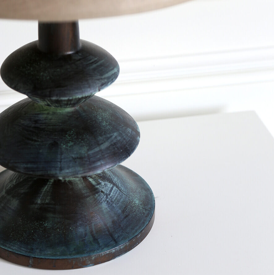 Mini Frank Table Lamp &#8211; Bronze Verdigris Detail WS