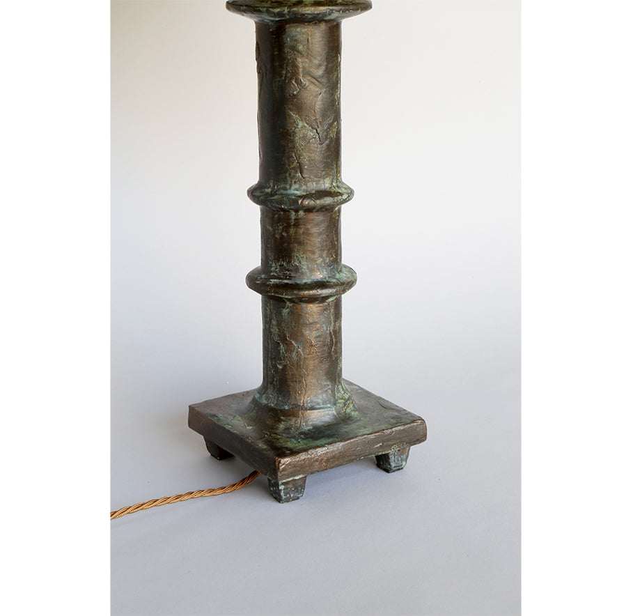 Modern Table Lamp &#8211; Bronze Verdigris Detail.LR