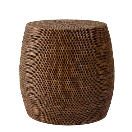 Lotto Rattan Drum Side Table