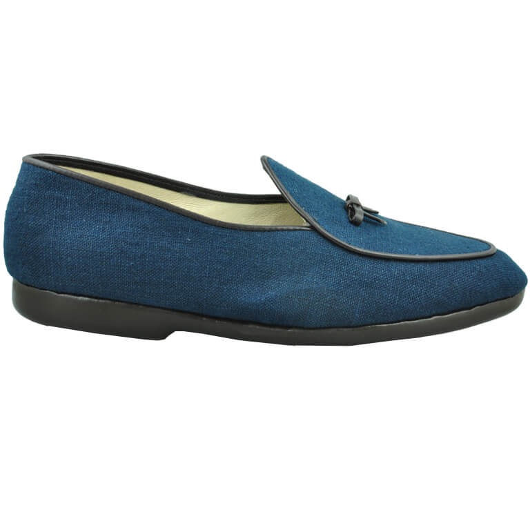 Mr Casual Navy Linen