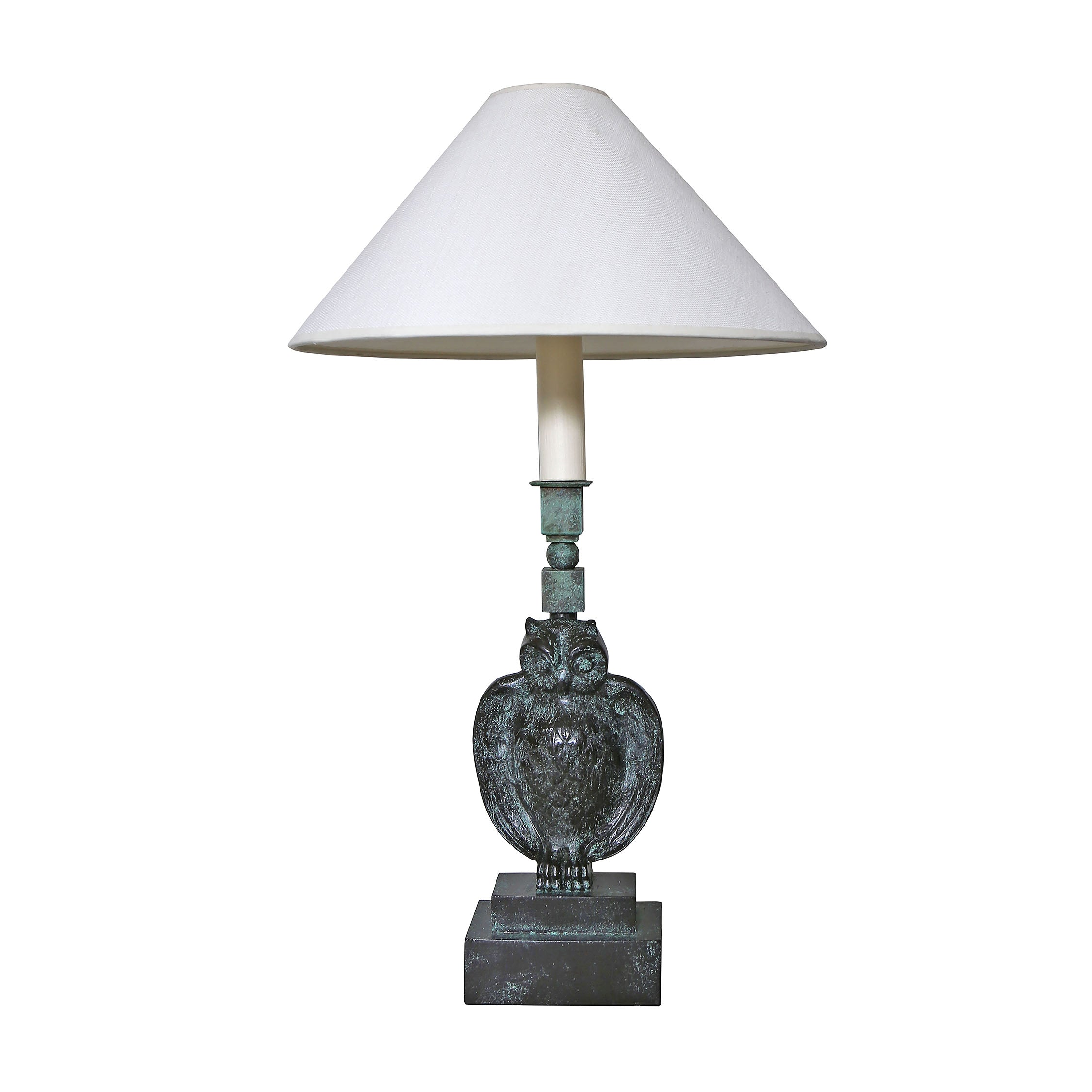 Owl Table Lamp &#8211; Bronze Verdigris WS 1