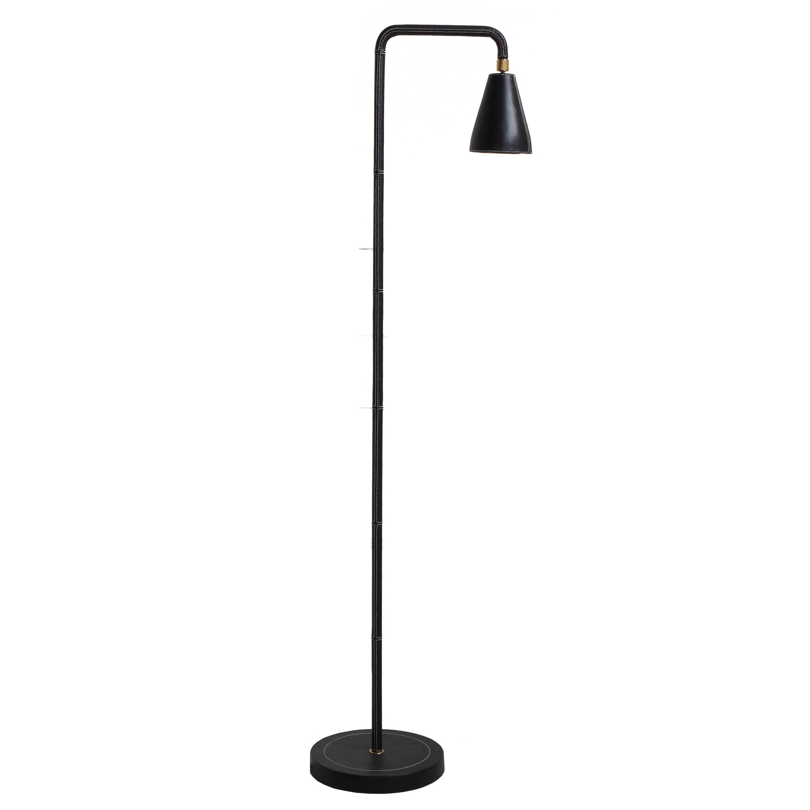 Adnet Reading Lamp - Black Leather