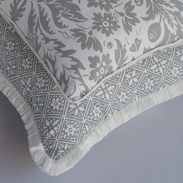 Damask Cushion – Stone Grey