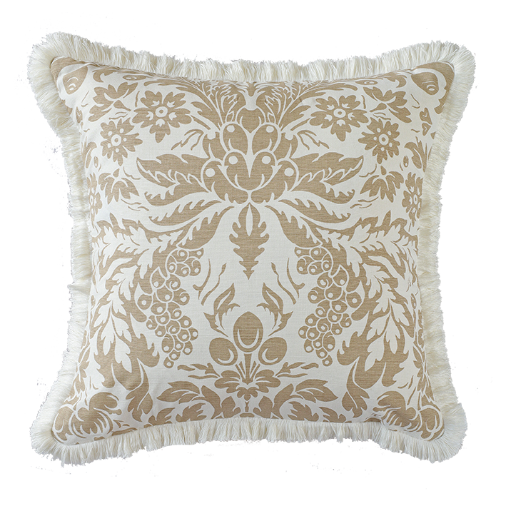 Damask Cushion – Marron Glacé