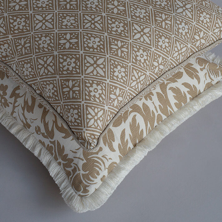 Damask Cushion – Marron Glacé