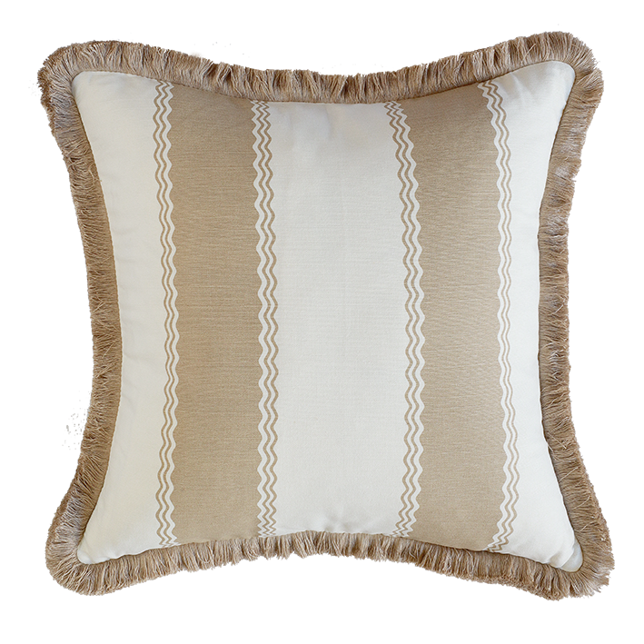 Onda Stripe Cushion – Marron Glacé
