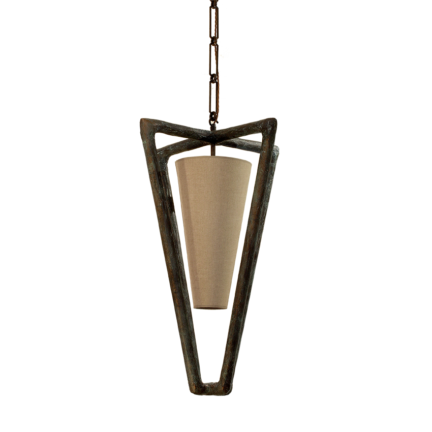 Luna Lantern Chandelier - Bronze Verdigris