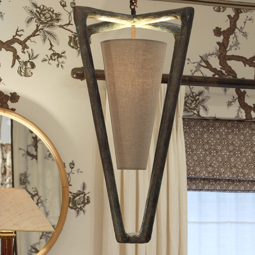 Luna Lantern Chandelier - Bronze Verdigris