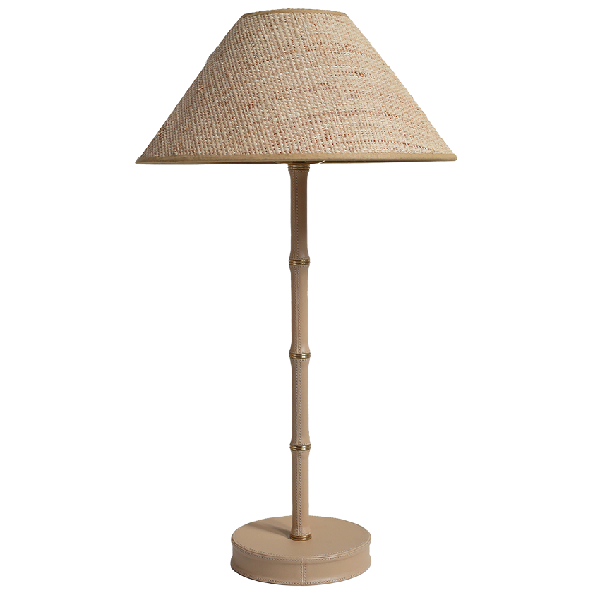 Adnet Table Lamp - Leather