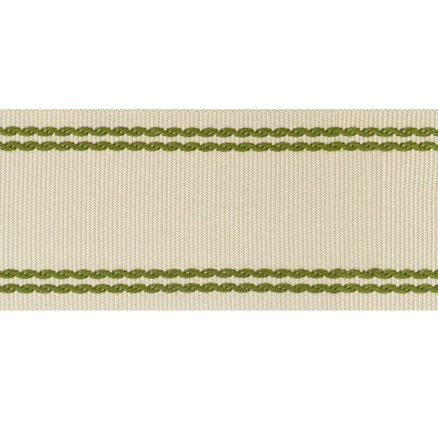 Braid with Tramlines - Flax and Olive Green