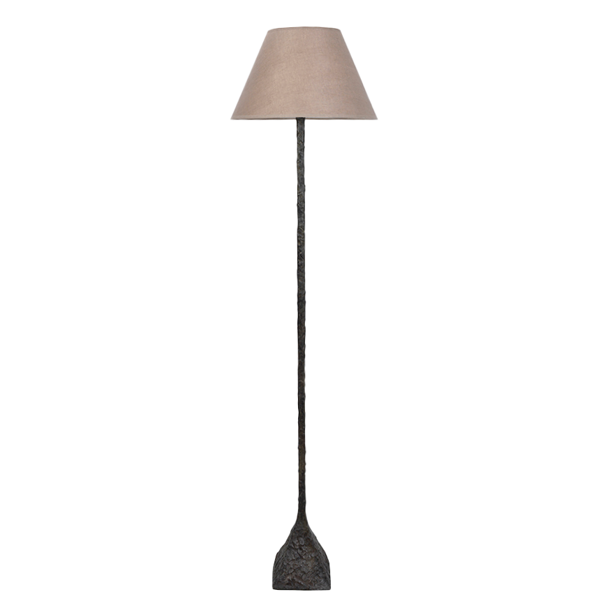 Bronze Square Base Floor Lamp